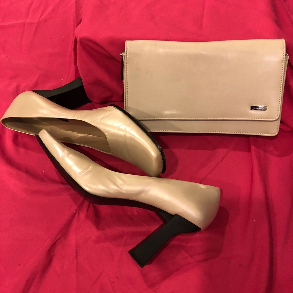 Cream Nine West Purse